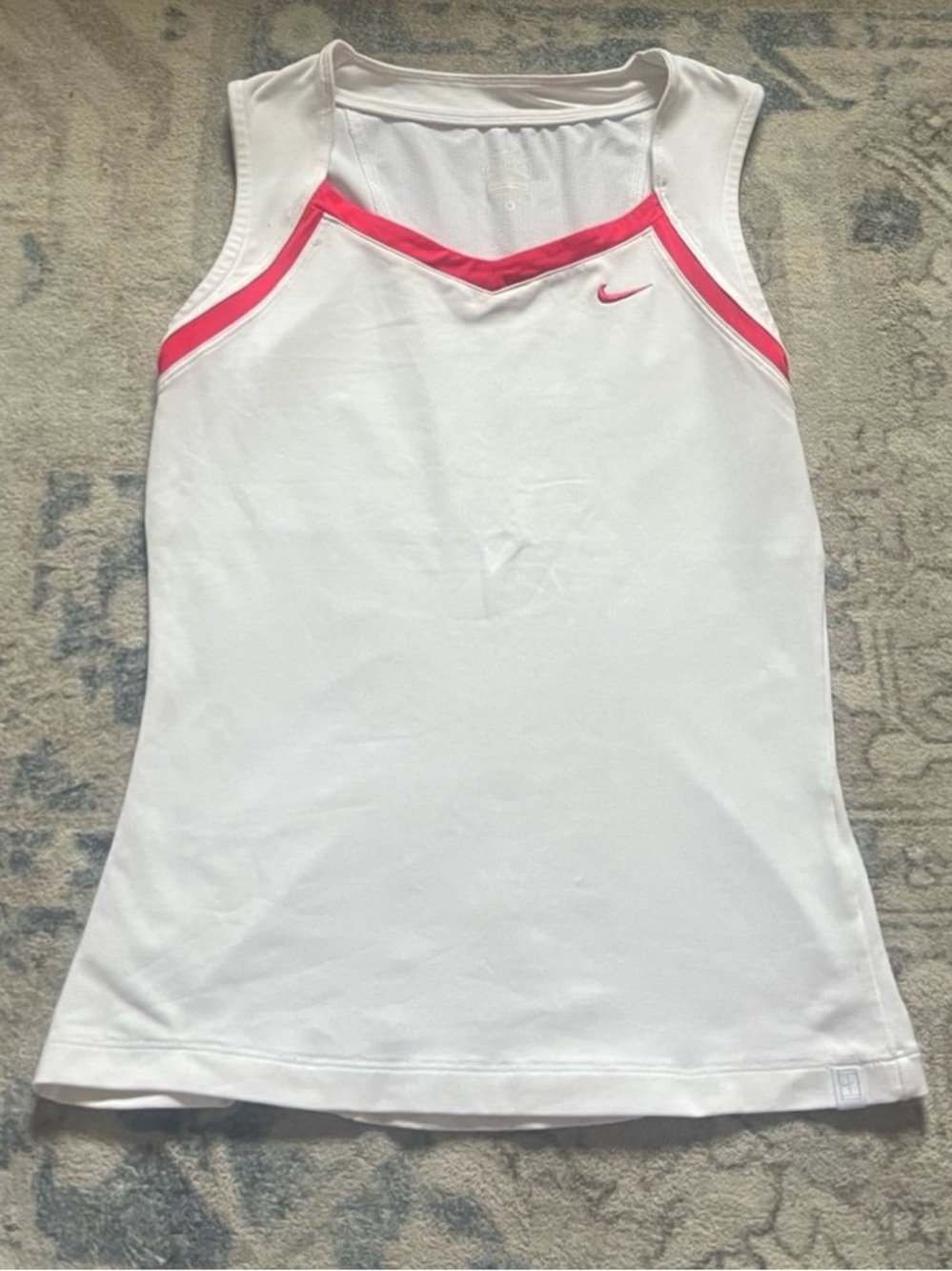 Nike white and pink Dri fit top
